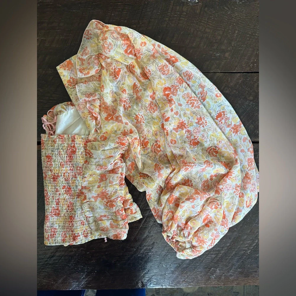 Free People Floral Mabel Blouse - Picture 6 of 9